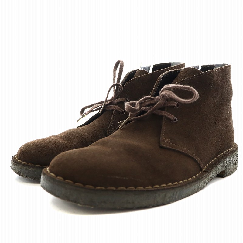 315【美品/希少】Clarksレザーチャッカブーツ 赤US8.5/26.5 REDWING - レッドウィング／RED WING チャッカブーツ シューズ
