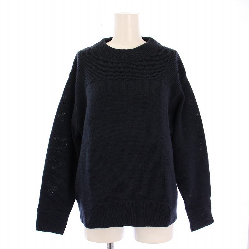 マーガレットハウエル ウールコットン ミドルゲージ ニット Lサイズ セーター マーガレットハウエル ウールコットン ミドルゲージ ニット L