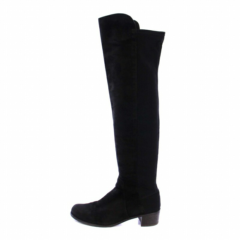 STUART WEITZMAN - TIELAND ブーツ スエード ロングブーツ Tieland | Black Suede Over-the-Knee Boots | Stuart Weitzman
