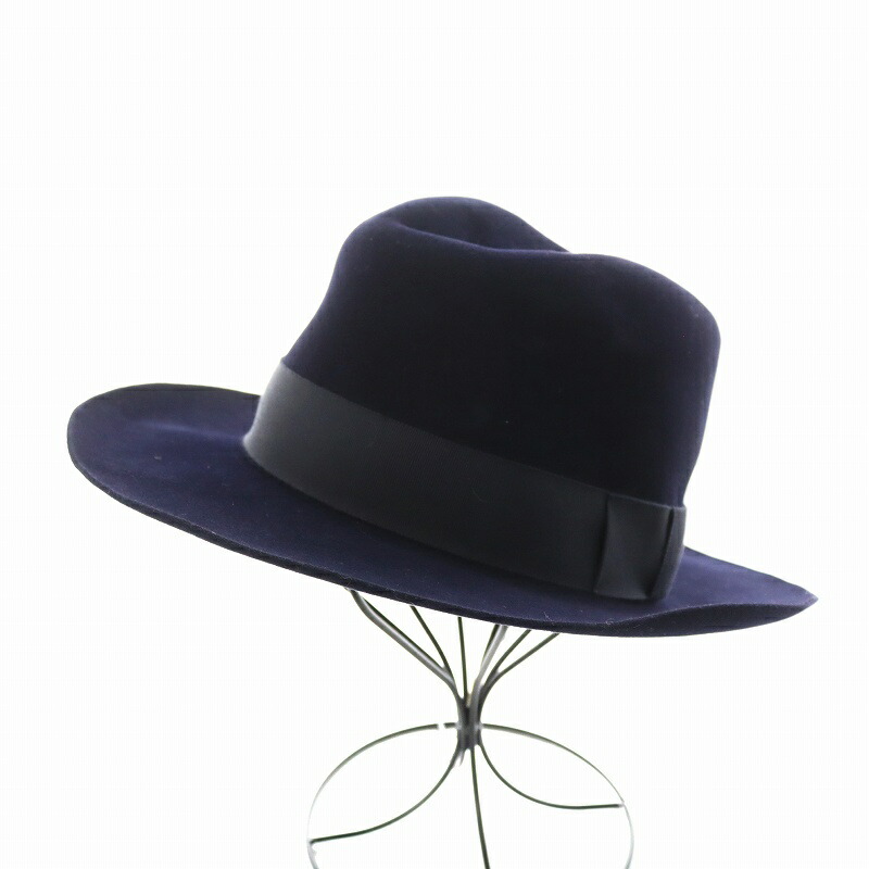 【美品】キジマタカユキ　ラビットファーフェルトハット Rabbit hair felt hat-ラビットヘアーフェルトハット-KIJIMA