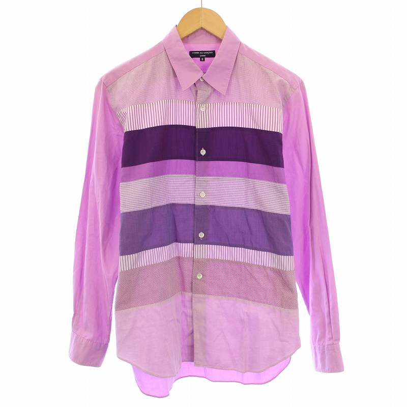 19SS コムデ ギャルソン オム プリュス 長袖 シャツ 紫 717O▲ COMME des GARCONS HOMME PLUS コムデギャルソンオムプリュス