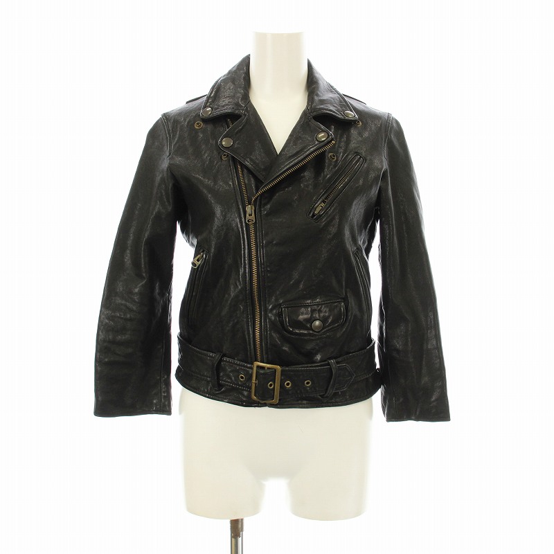 【ビューティフルピープル】ラムレザー ダブルライダースジャケット 黒 150 M ビューティフルピープル ラムレザー ダブル ライダース
