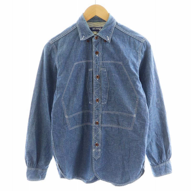 【中古】ジュンヤワタナベマン JUNYA WATANABE MAN AD2013 デニムシャツ 長袖 XS 青 ブルー WL-B015 /AN42 メンズ 【ベクトル 古着】 250702
