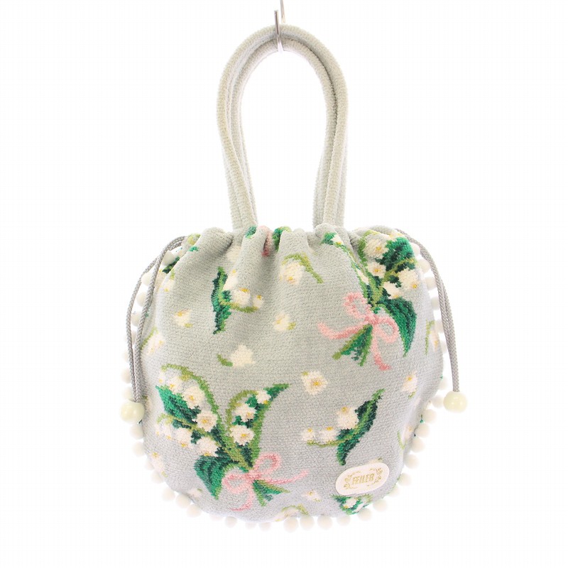 【新品未使用】FEILER フェイラー ハンドバッグ 花柄 シュニール織 ○1283 美品 FEILER フェイラー シュニール織り 花柄
