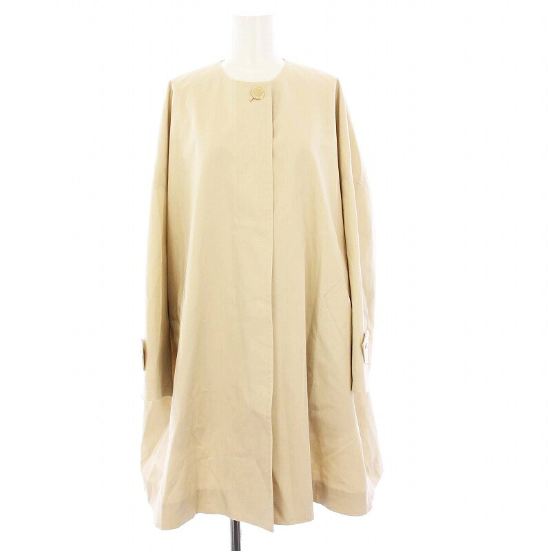 【中古】マッキントッシュ 英国の首都 MACKINTOSH LONDON 24SS ROSLEY ウエザーコットンノーカラーコート アウター 二分の一丈 38 ベージュ G5A24-004-40 /KH レディース 【ベクター 古着】 250709