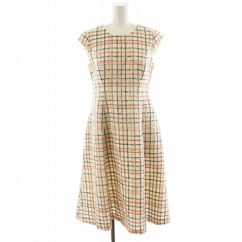 ルネ Rene ワンピース 34 ツイード 日本製 キレイめ 上品 清楚 フレア