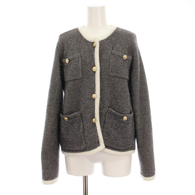 JUSGLITTY ラメツイードニットジャケット　美品 JUSGLITTY（ジャスグリッティー）の「ラメツィードニット