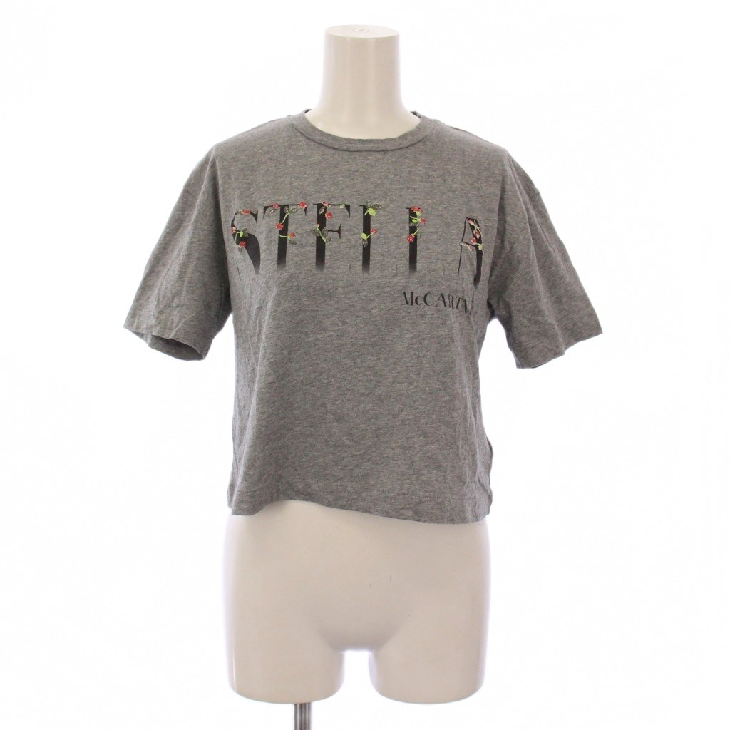 【中古】ステラマッカートニー STELLA McCARTNEY Tシャツ カットソー 半袖 クルーネック プリント 36 グレー /BM レディース 【ベクトル 古着】 250903