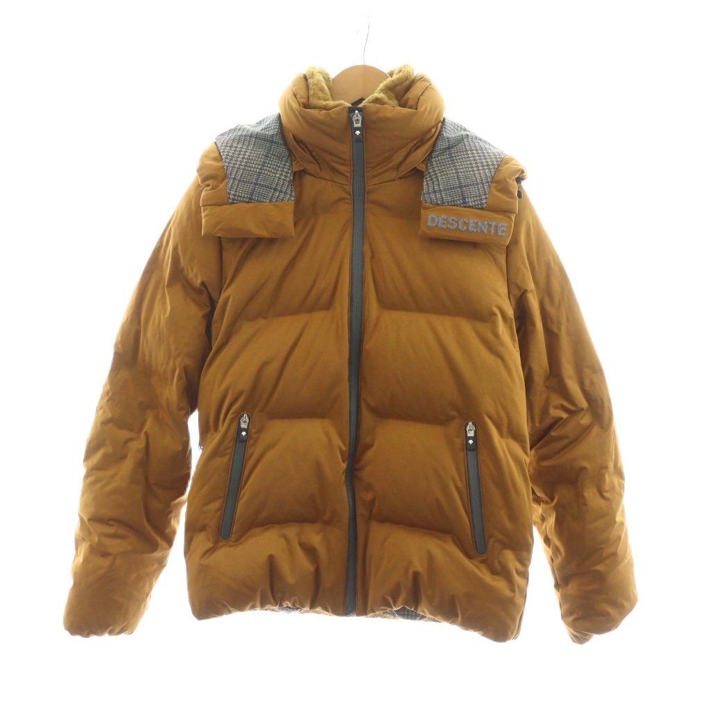 【中古】デサント DESCENTE ×FilMelange 水沢ダウンジャケット アウター フーディ 2 ブラウン DAT-3170FM /RR メンズ 【ベクトル 古着】 251028
