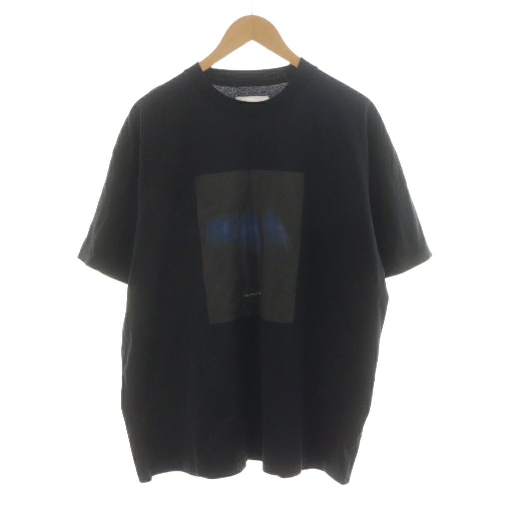 【中古】シュタイン stein PRINT TEE MERCERISED COTTON Tシャツ カットソー 半袖 プリント ロゴ M 黒 ブラック ST.555 /AN51 メンズ 【ベクトル 古着】 250924
