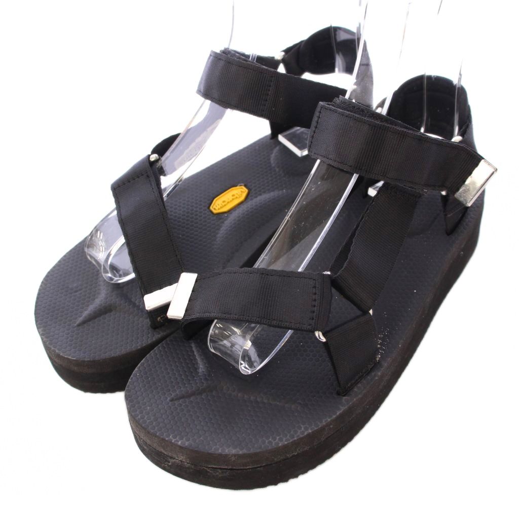【中古】スイコック suicoke スポーツサンダル ストラップ 厚底 ワンカラー 24cm 黒 ブラック /BB レディース 【ベクトル 古着】 250924