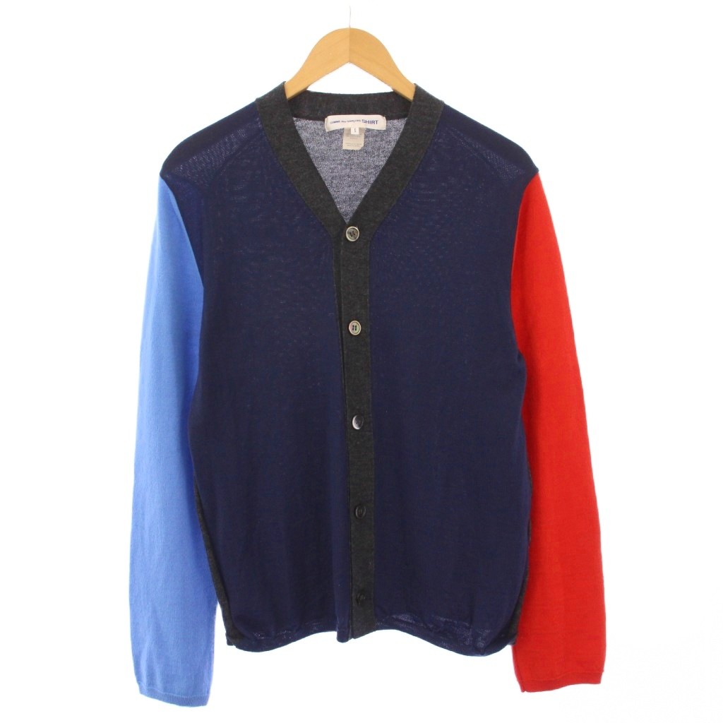 GARCONS SHIRT ギャルソン パッチワーク　ジップシャツ　カーディガン GARCONS SHIRT ギャルソン パッチワーク ジップシャツ カーディガン