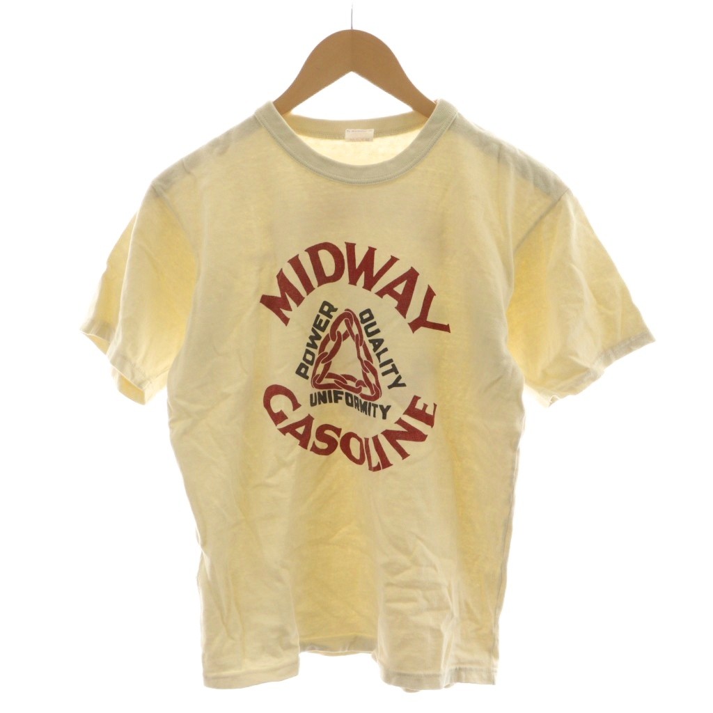 【中古】パワーウェア POWER WEAR Tシャツ カットソー 半袖 ロゴ M アイボリー 赤 レッド /AN45 メンズ 【ベクトル 古着】 251015 6,612円