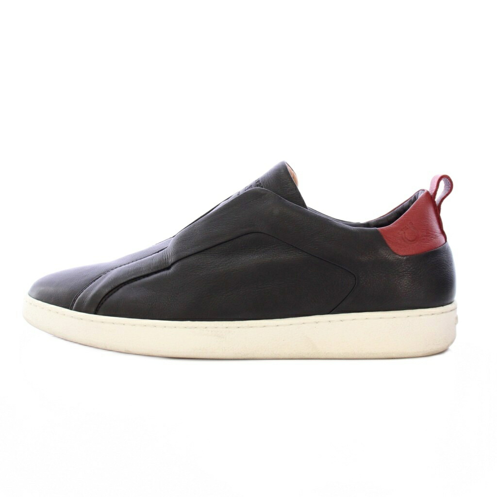 【中古】サルヴァトーレフェラガモ Salvatore Ferragamo garda slipon ガルダスリッポン ローカットシューズ レザー 8 黒 ブラック /BB メンズ 【ベクトル 古着】 251012