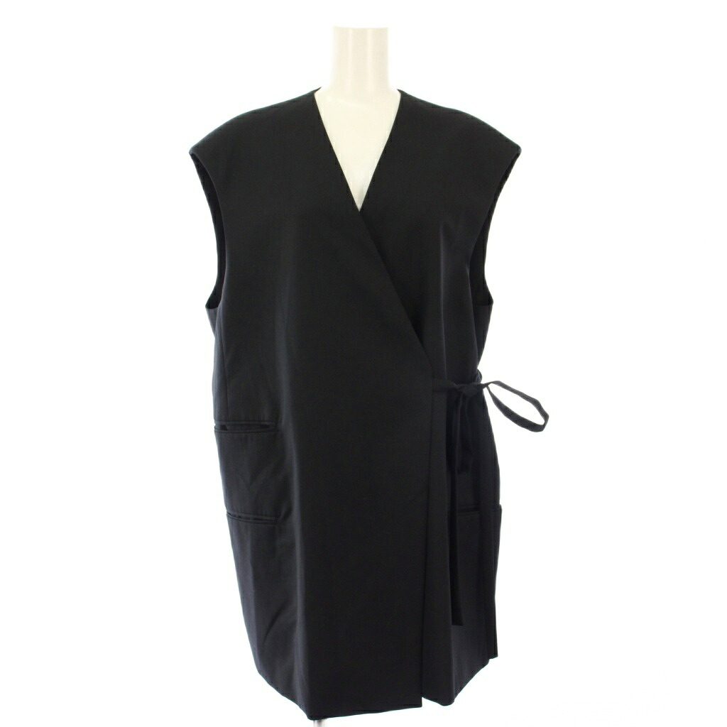 【中古】チノ CINOH SUMMER WOOL GILLET 限りない ジレ 38 黒 23SVE002 /TK レディース 【ベクター 古着】 251003 レディースファッション-トップス