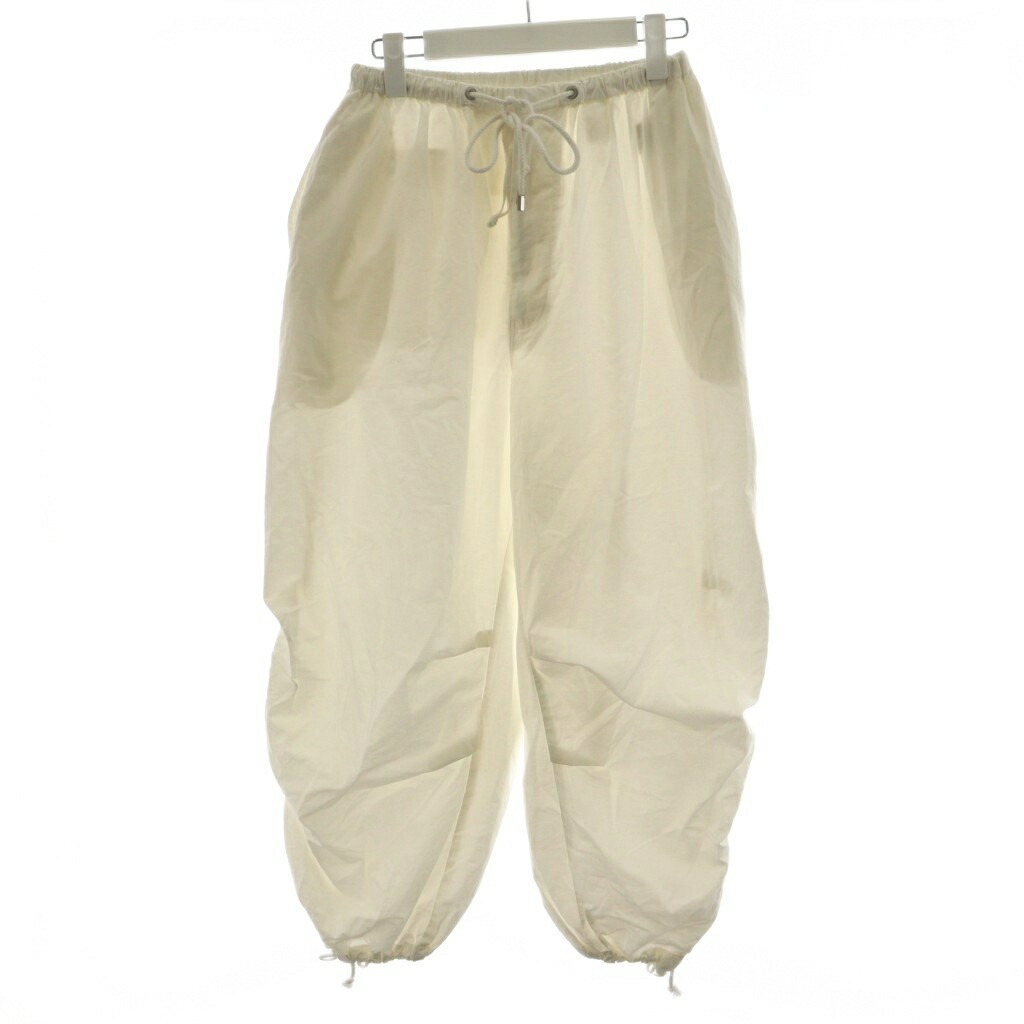 【中古】トゥデイフル TODAYFUL 23SS ボーイフレンドパンツ Boyfriend Nylon Pants ジョガーパンツ コットン ナイロン 36 白 ホワイト 12310702 /AN39 レディース 【ベクトル 古着】 251007