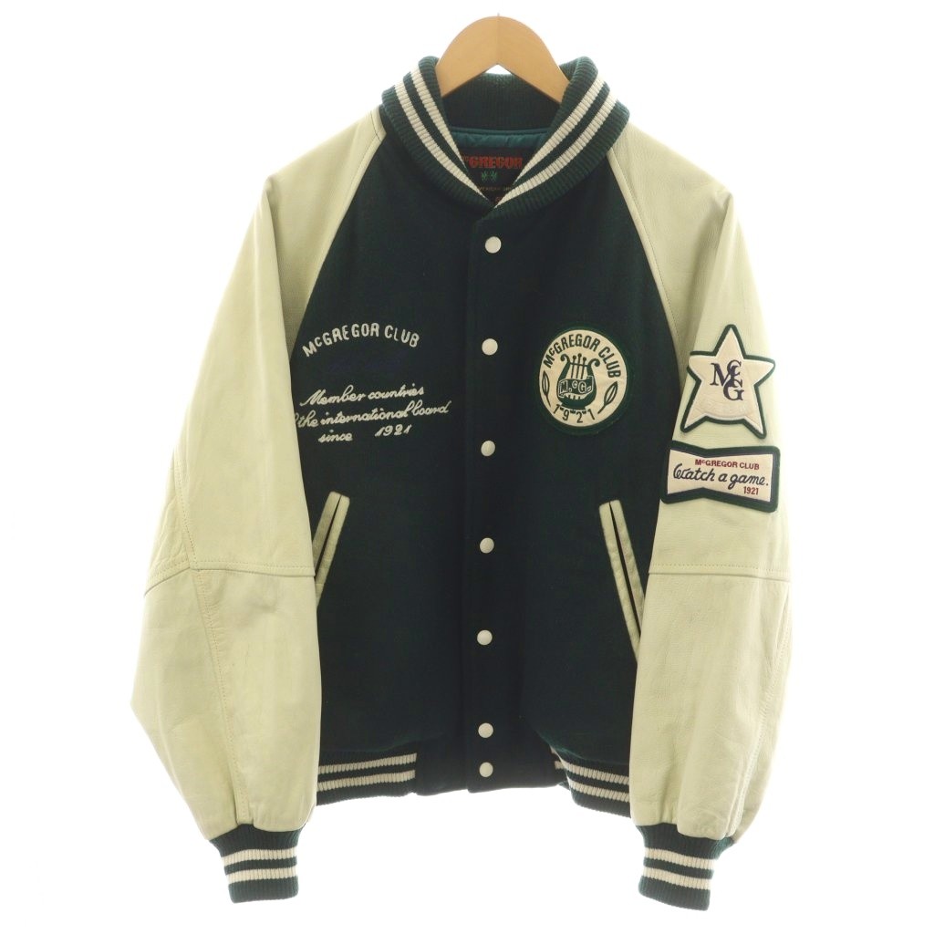 希少★McGREGOR マクレガー スタジャン レザー クリケット刺繍 ロゴ刺繍 楽天市場】McGREGOR マクレガー ジャケット サイズ:M 80s