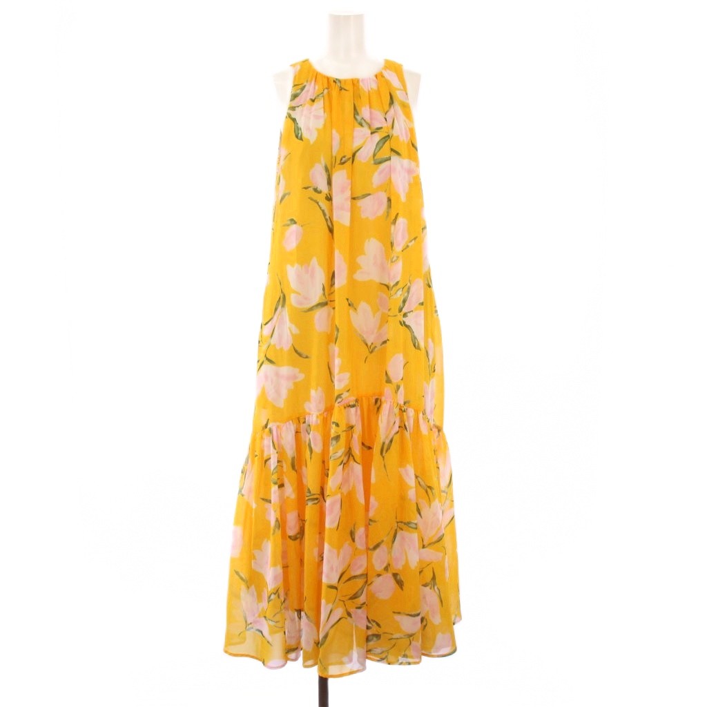 【中古】エステラケー Estella.K Audrey Floral Dress ワンピース ノースリーブ ロング 花柄 F 黄色 123251279 /TK レディース 【ベクトル 古着】 251010 11,607円