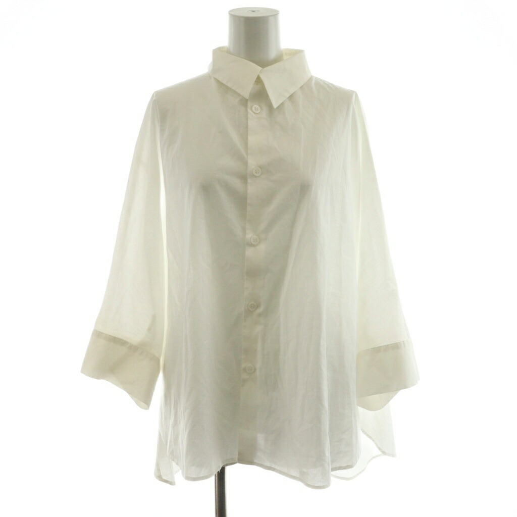 【中古】ワイズ Y's ヨウジヤマモト COTTON LAWN DOLMAN SLEEVE BLOUSE シャツ ブラウス 7分袖 ドルマンスリーブ 2 白 ホワイト YD-B22-030 /AN50 レディース 【ベクトル 古着】 251014