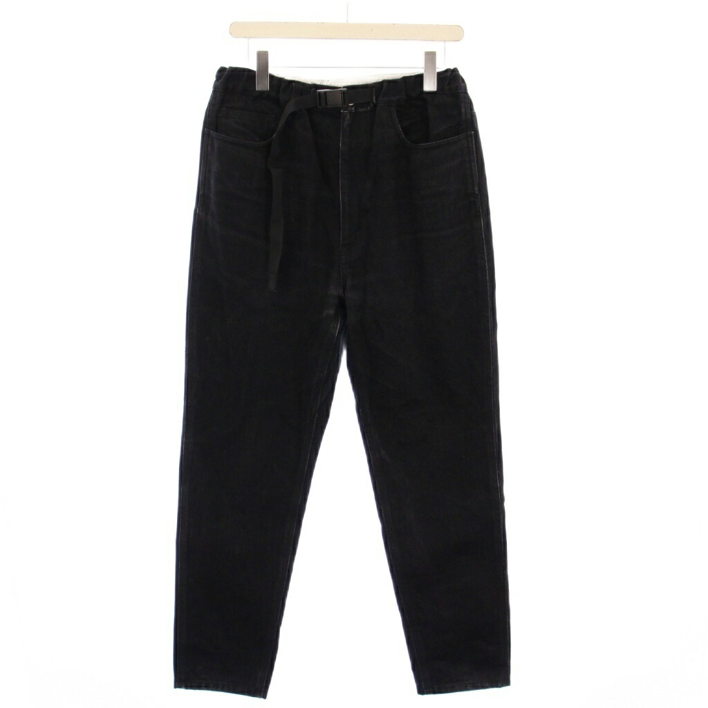 【中古】コムデギャルソンオム COMME des GARCONS HOMME 23AW デニムパンツ ジーンズ ジップフライ ストレート ベルト L 黒 ブラック /BB メンズ 【ベクトル 古着】 251028