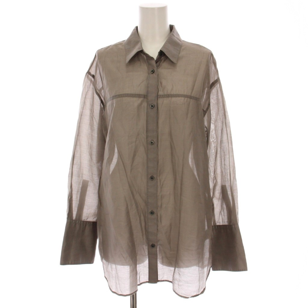【楽天市場】【中古】ナチュラルビューティーベーシック NATURAL BEAUTY BASIC シアー シャツ ブラウス シースルー 長袖 ...