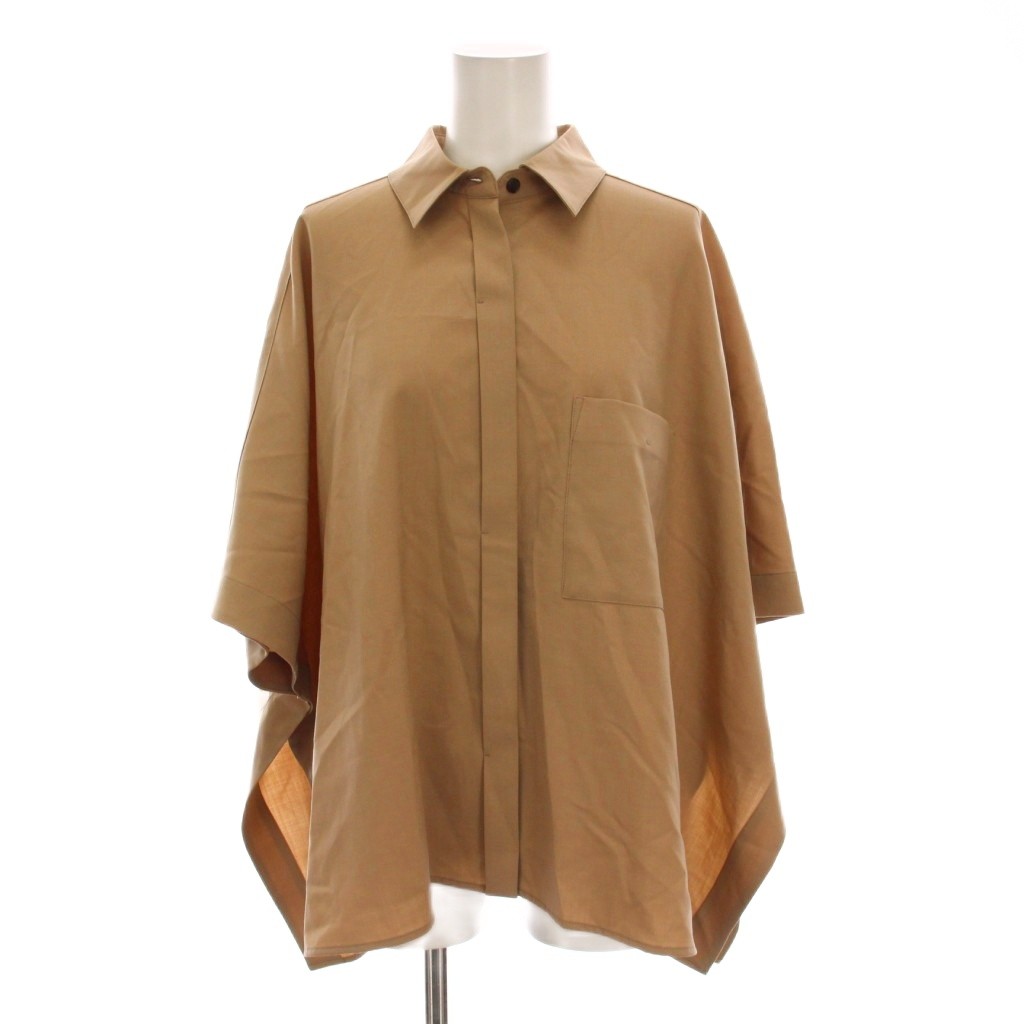 【中古】未使用品 23区 オンワード樫山 25AW TWマットクロス ポンチョシルエット シャツ ブラウス 38 ブラウンベージュ BLWOGA0302 /YM レディース 【ベクトル 古着】 251110 7,029円