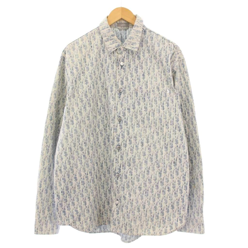 【中古】ディオールオム Dior HOMME オブリーク コットン デニムシャツ 長袖 41 青 013D585BY989 /KH メンズ 【ベクトル 古着】 251127｜ブランド古着の買取販売ベクトル