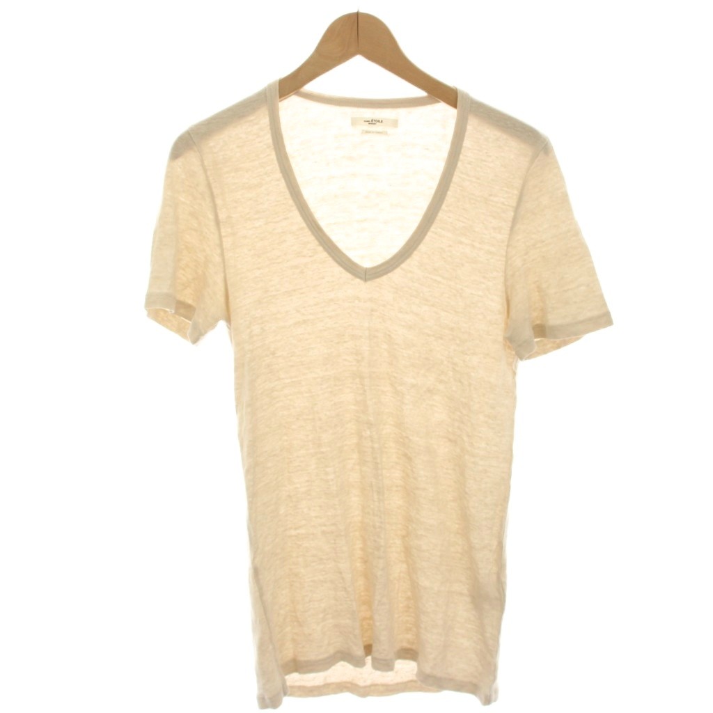 【中古】イザベル マラン エトワール ISABEL MARANT ETOILE KRANGER リネン Vネックプルオーバー カットソー Tシャツ 半袖 麻 S ベージュ 78-03-23-03008 /HN レディース 【ベクトル 古着】 251122