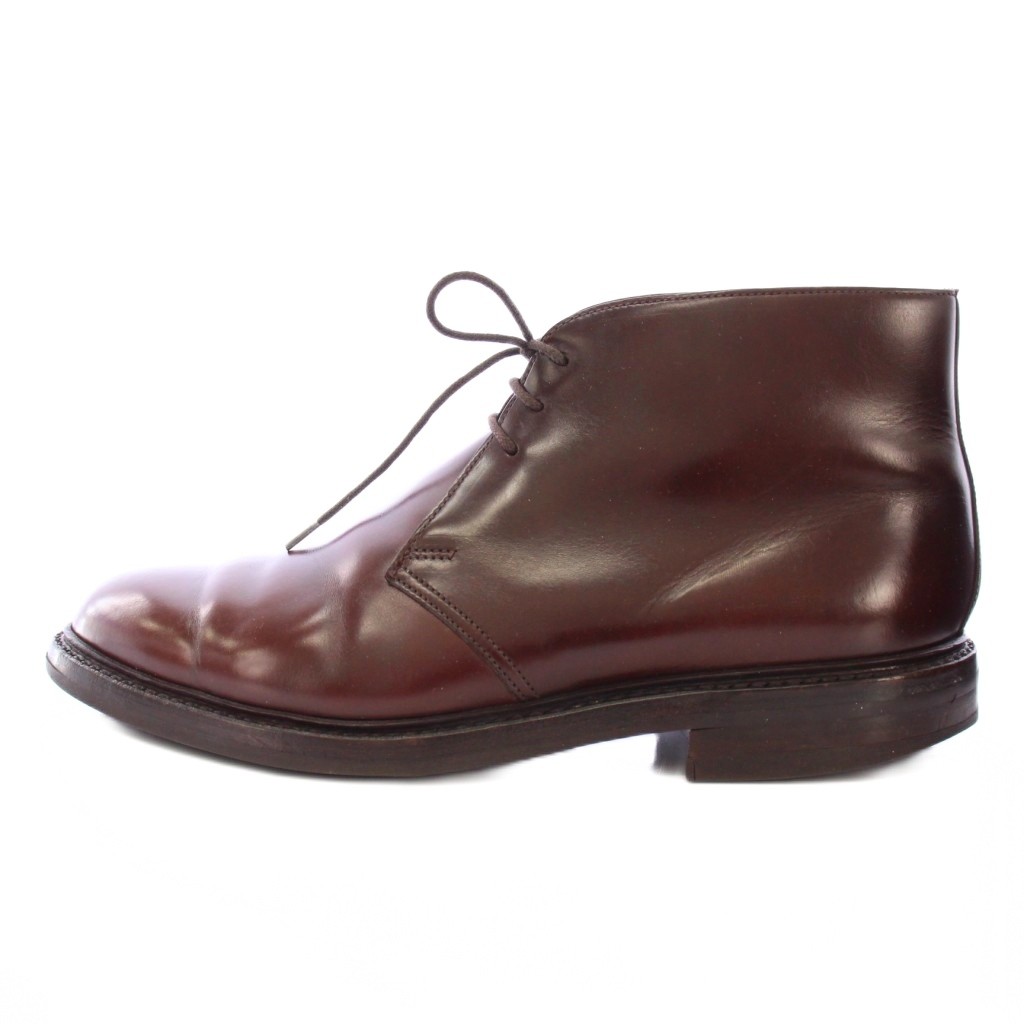 【中古】クロケット&ジョーンズ CROCKETT&JONES チャッカブーツ ショート ローヒール レザー レースアップ ワンカラー 8 茶 ブラウン /BB メンズ 【ベクトル 古着】 251123