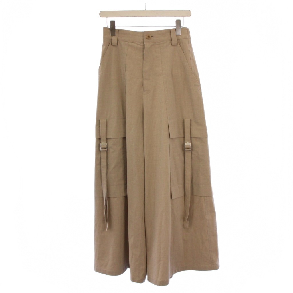 【中古】ウジョー Ujoh  STUDIOUS別注 Wide Flare Cargo PNT ワイドフレアカーゴパンツ ジップフライ 2 ベージュ U754-P20-920 /BM レディース 【ベクトル 古着】 251203