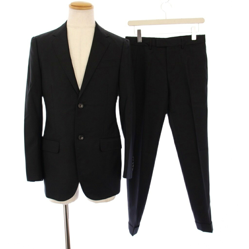 【中古】グッチ GUCCI シングルスーツ テーラードジャケット パンツ スラックス 7-44R 黒 406135 /KH メンズ 【ベクトル 古着】 251207|ブランド古着の買取販売ベクトル