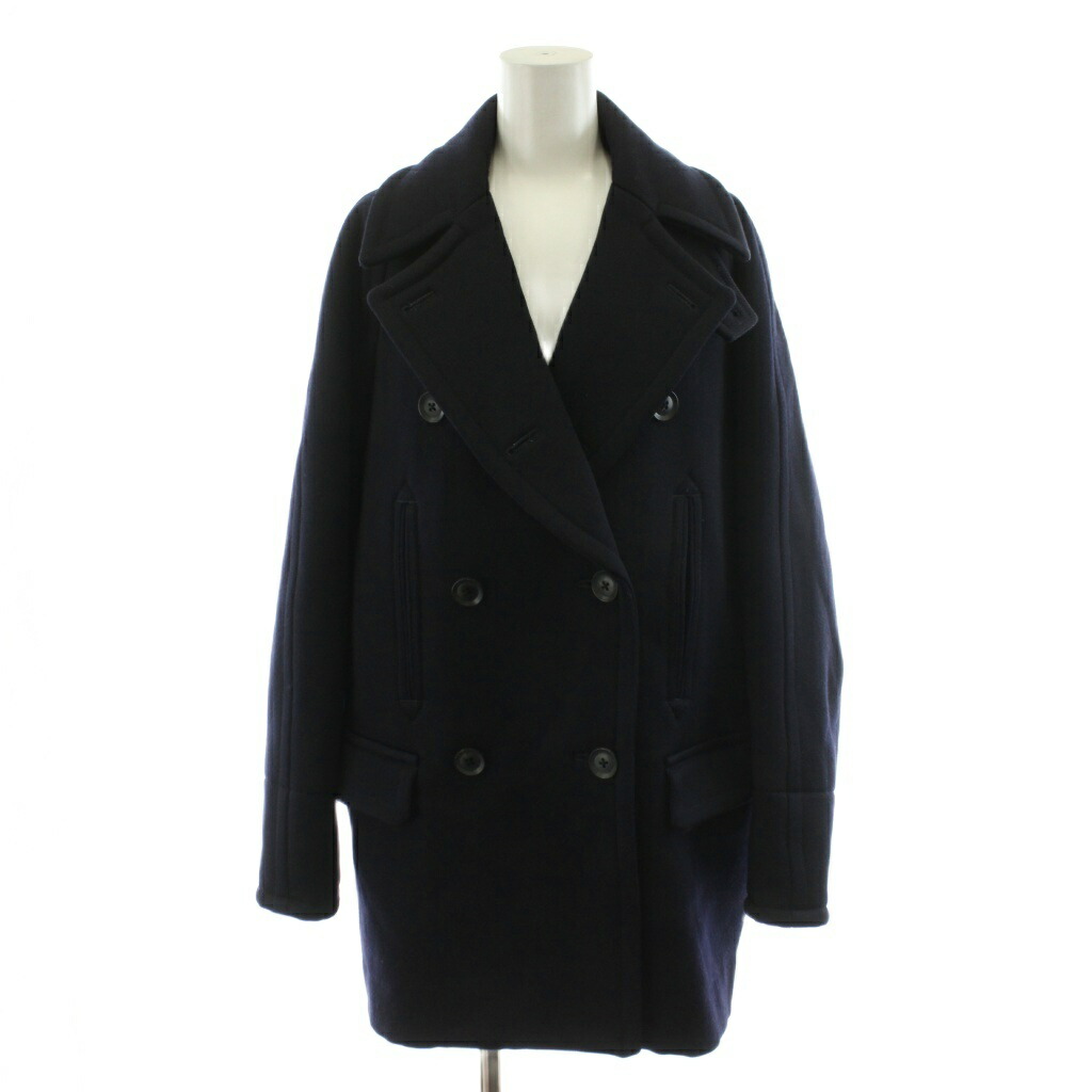 極美品】LOEFF リバーシブルノーカラーコートsize1 ブラウン ロエフ