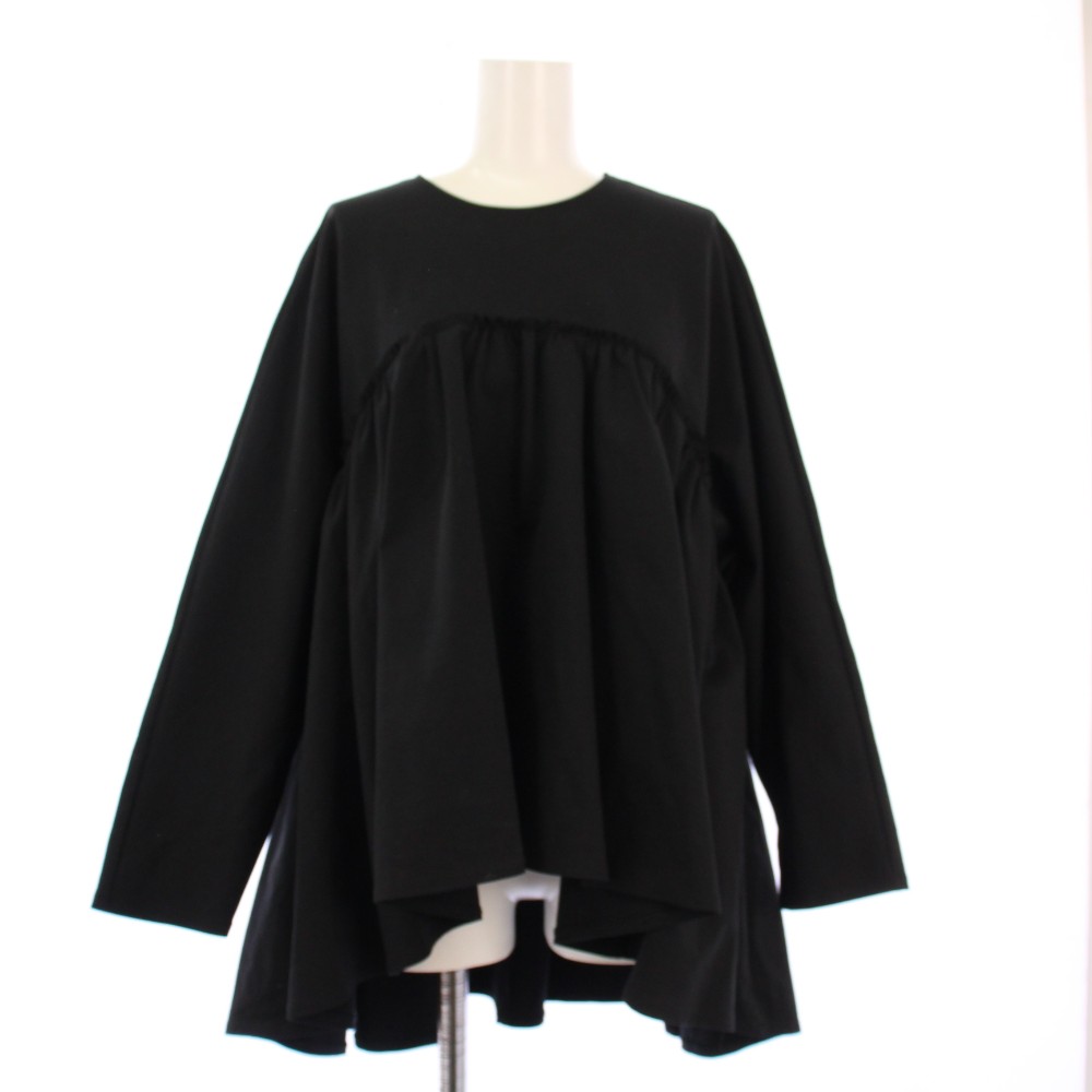 【中古】カレンソロジー Curensology 23AW ポンチギャザープルオーバーブラウス カットソー 長袖 F 黒 CL306111ER-00 /KH レディース 【ベクトル 古着】 251217