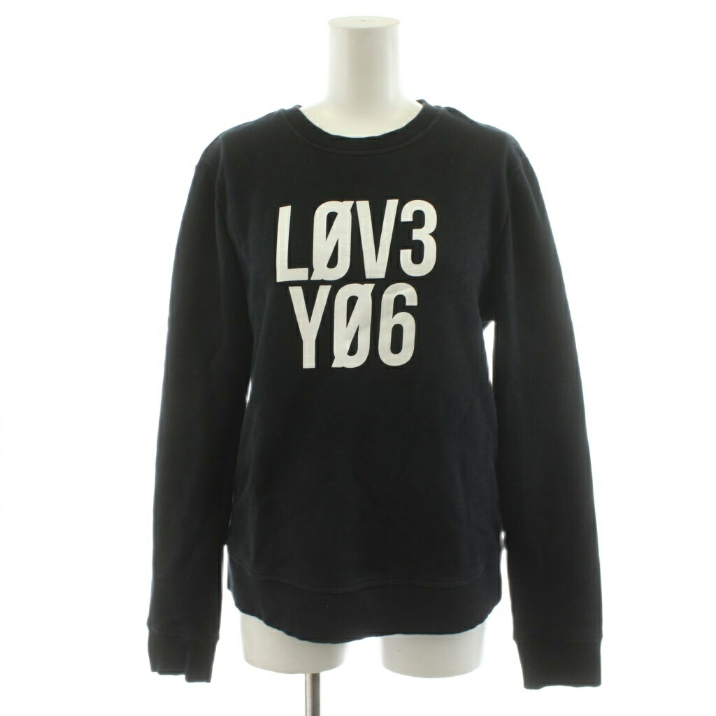 【中古】レッド ヴァレンティノ RED VALENTINO スウェット トレーナー ロゴ プリント S 黒 ブラック RR3MF06TITZ /AN36 レディース 【ベクトル 古着】 251223