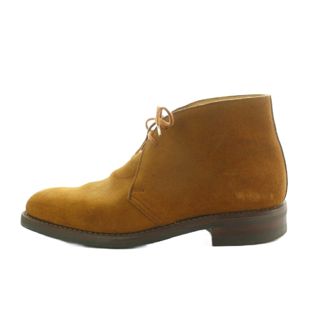 【中古】クロケット&ジョーンズ CROCKETT&JONES CHERTSEY チャッカブーツ ショートブーツ 5.5E 24.0-24.5cm 茶 J1645RS /MI メンズ 【ベクトル 古着】 251222
