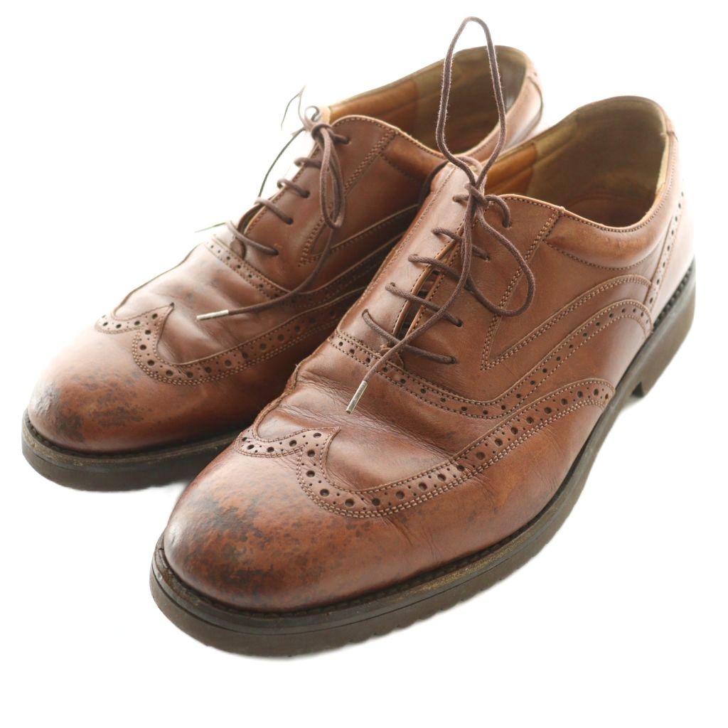 【中古】サルヴァトーレフェラガモ Salvatore Ferragamo ウィングチップドレスシューズ ビジネス レザー 9 茶 ブラウン /SS ■OS メンズ 【ベクトル 古着】 260107