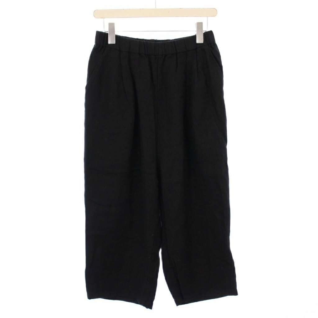 【中古】エヴァムエヴァ evam eva linen wool pants リネンウールパンツ ワイド イージー ウエストゴム ワンカラー 無地 M 黒 ブラック E243T084 /BB レディース 【ベクトル 古着】 251229 7,227円
