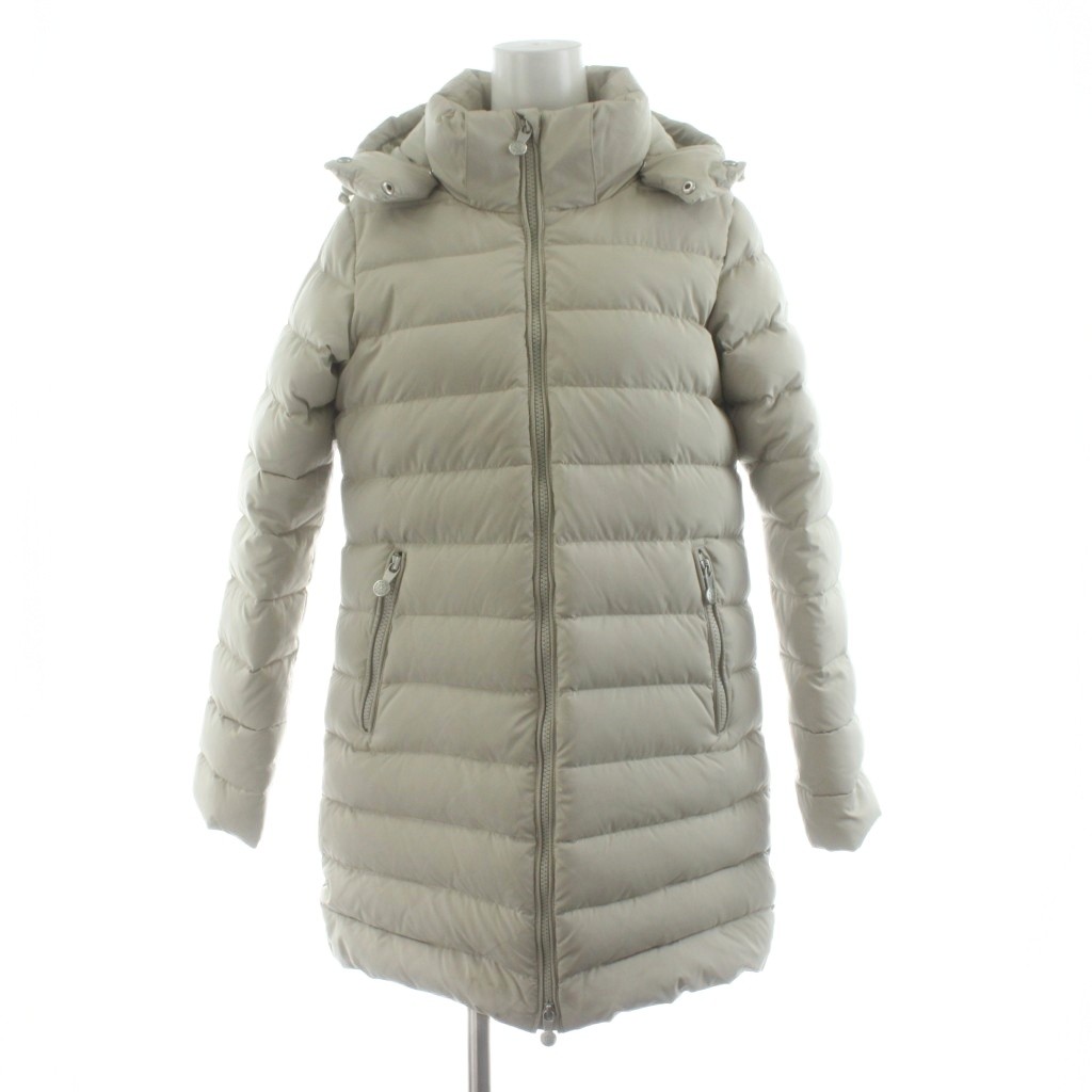 【中古】ピレネックス Pyrenex SPOUTNIC LONG SOFT スプートニック ロング ソフト ダウンコート ジップアップ 36 ライトベージュ HWU063 /KU レディース 【ベクトル 古着】 260106