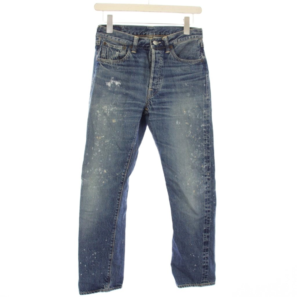 【中古】ウエアハウス WAREHOUSE 2ND-HAND セコハン デニム パンツ ジーンズ ボタンフライ ペイント加工 W27 L29 ブルー 1101 /TK メンズ 【ベクトル 古着】 260108 6,400円