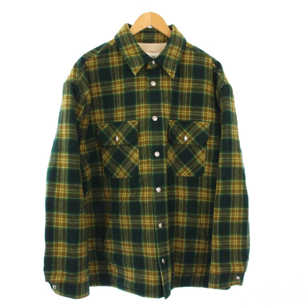 【中古】セリーヌ CELINE 22AW 読み合わせる オーバーシャツブルゾン 中綿上衣 アウター 50 緑 2W705499R /KH メンズ 【ベクター 古着】 260106