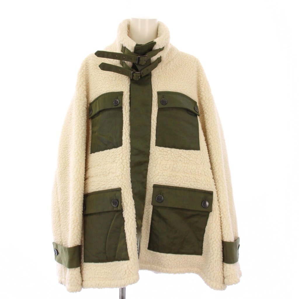 【中古】エズミ EZUMi ボア上衣 フリースジャケット 照明ランプ色つや M 白 YEAW21JK04 /KH レディース 【ベクター 古着】 260107