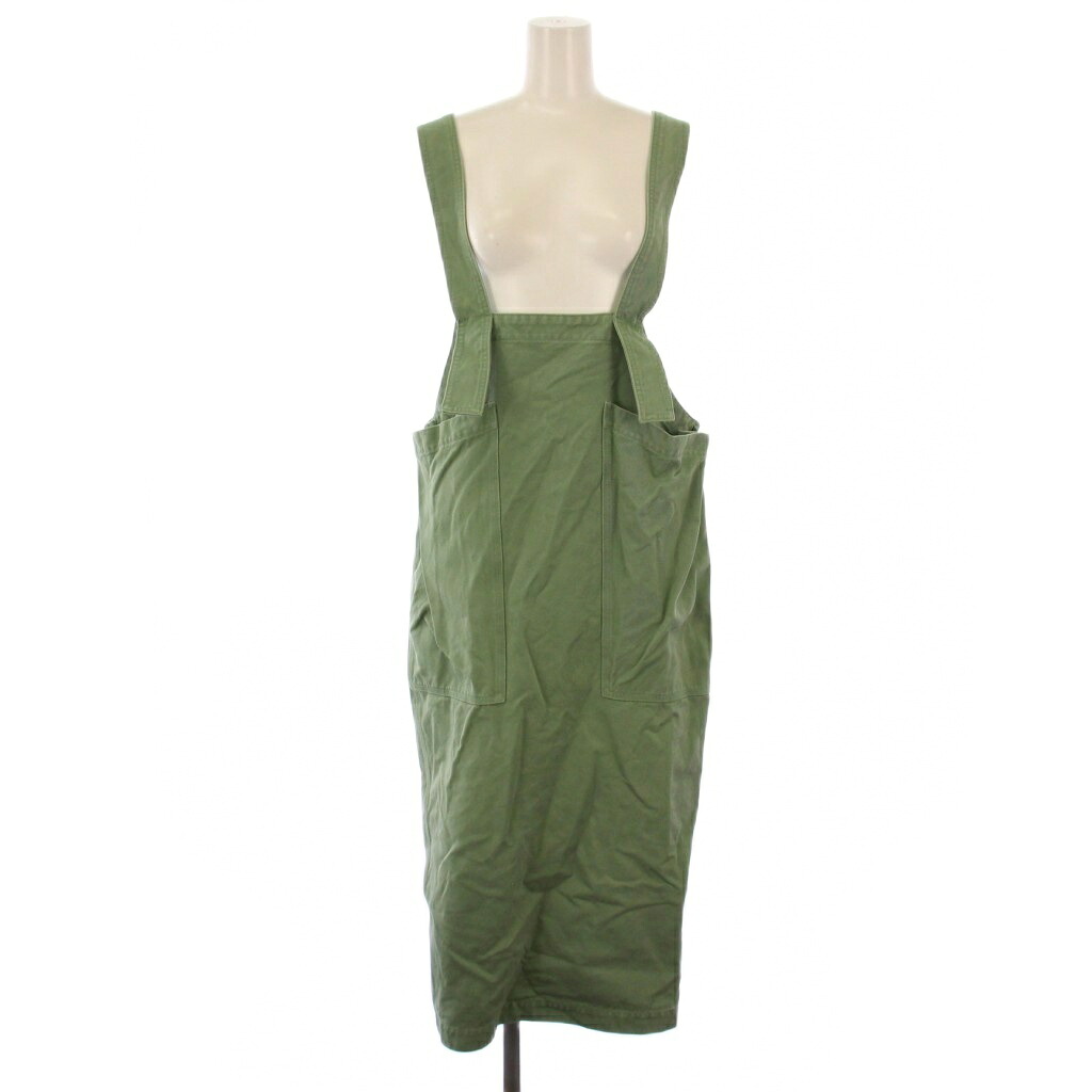 【中古】ドゥロワー Drawer 23SS SUMMER ツイルバイオ ジャンパースカート ワンピース ロング 36 緑 6524-299-1715 /BM レディース 【ベクトル 古着】 260107｜ブランド古着の買取販売ベクトル