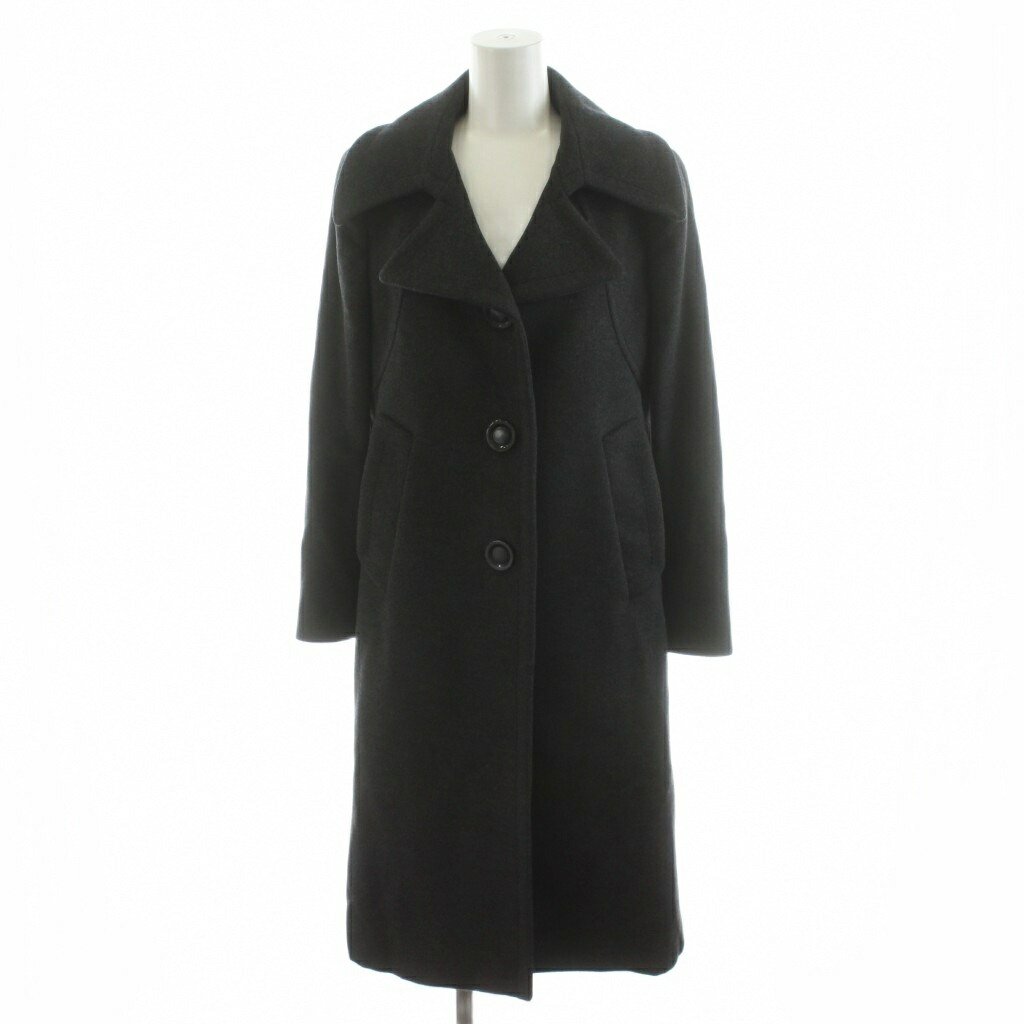 【中古】マックスマーラ MAX MARA ステンカラー厚地の外套 ロング丈 羊毛 アウター 38 薄墨色 /AN11 レディース 【ベクター 古着】 260115