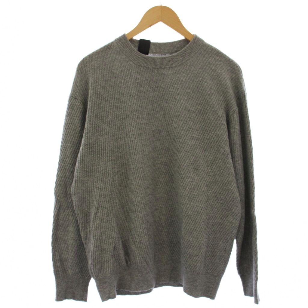 【中古】ミスターハリウッド N.HOOLYWOOD バイアス クルーネックニット セーター 長袖 カシミヤ 38 グレー 272-KT02-036peg /BM メンズ 【ベクトル 古着】 260121