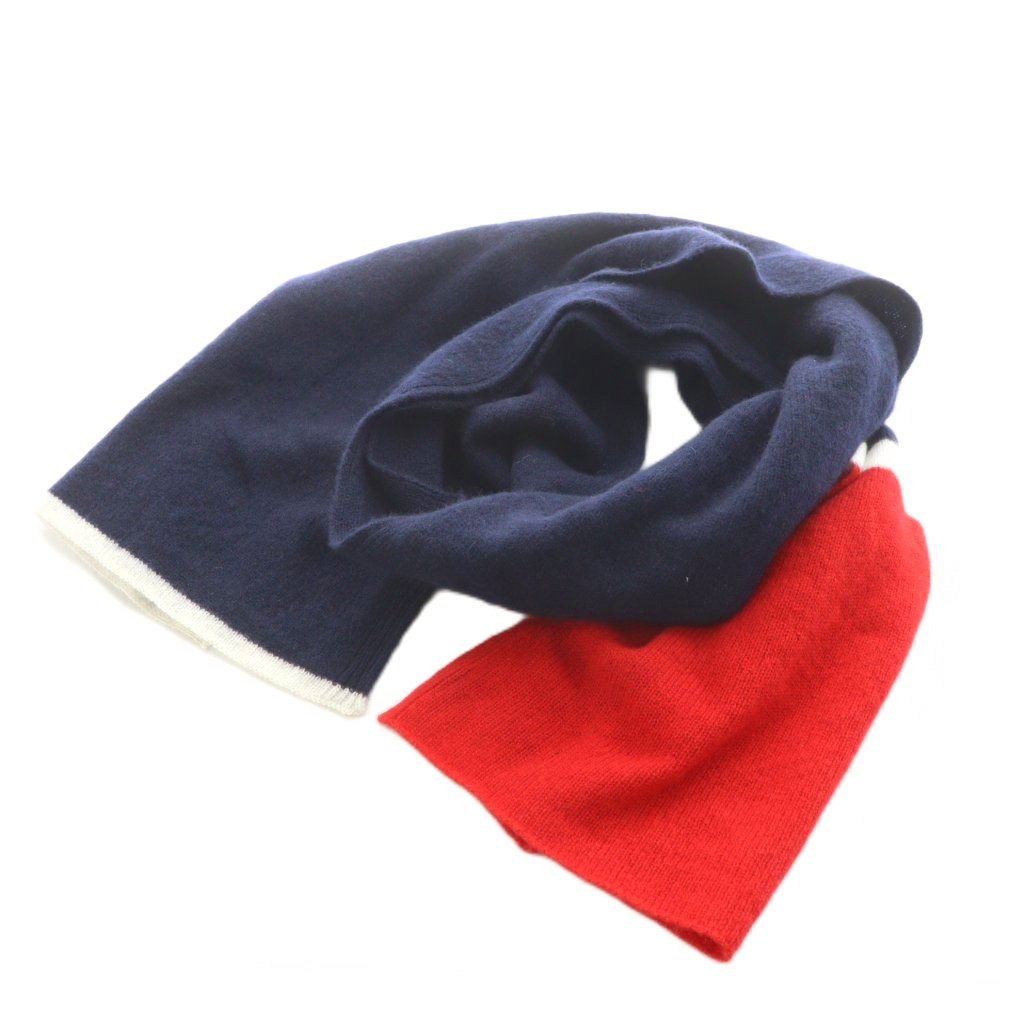【中古】ユーティーオー キタカミ UTO KITAKAMI マフラー カシミヤ 紺 ネイビー 赤 レッド /AN21 メンズ 【ベクトル 古着】 260128 6,318円