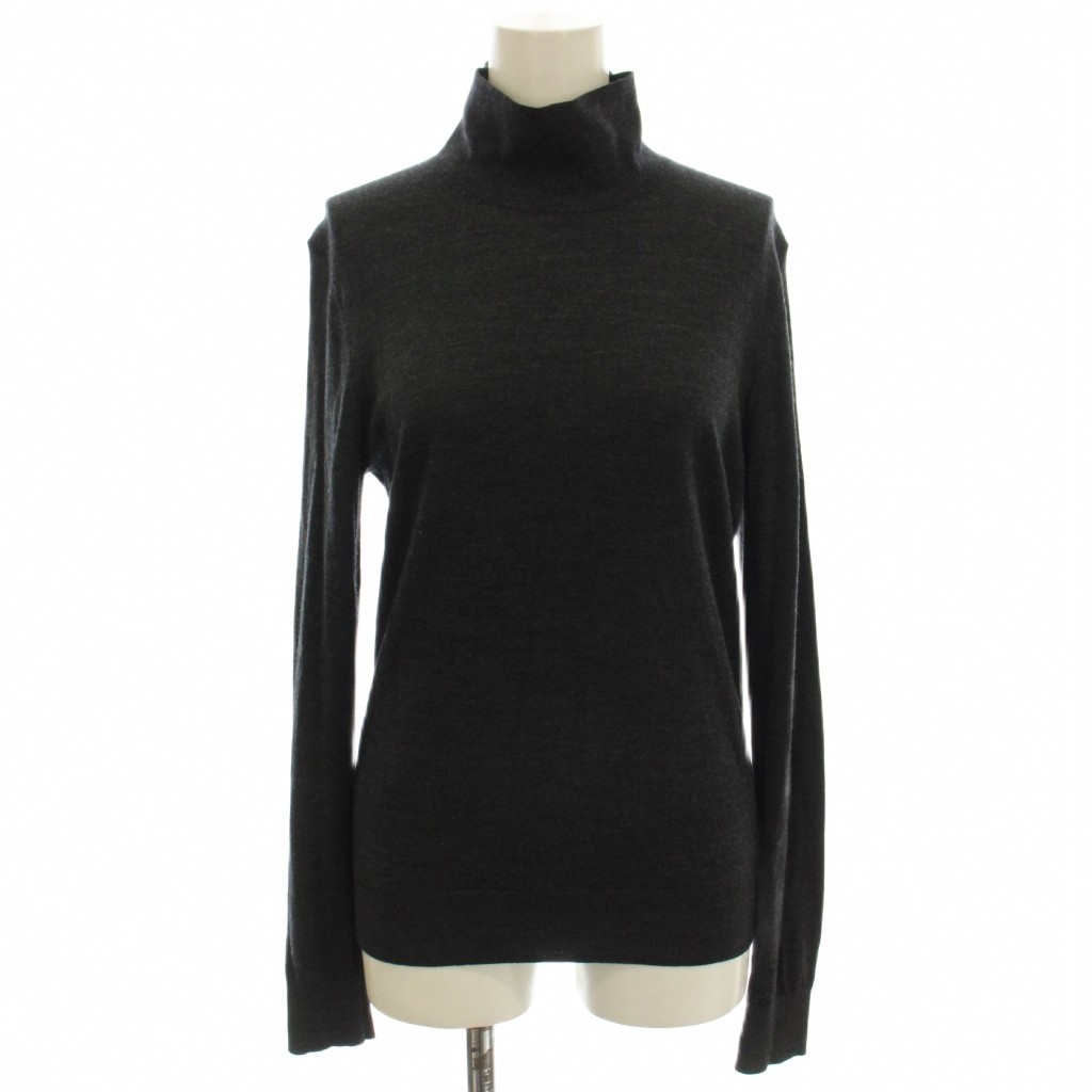 【中古】セオリー Theory 24AW REGAL WOOL TNECK PN ハイネック ニット 長袖 カットソー S チャコールグレー 01-4301710-045 /☆G レディース 【ベクトル 古着】 260126