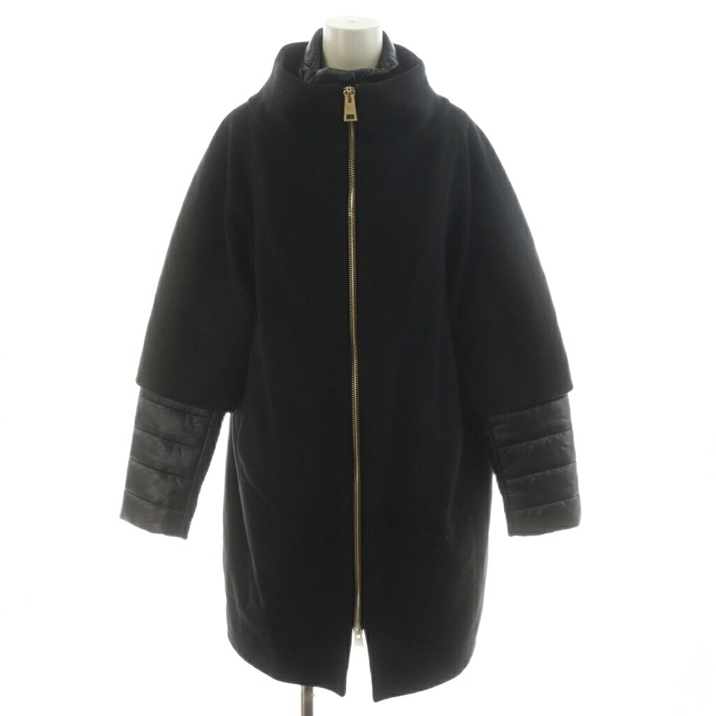 【中古】ヘルノ HERNO コート ロング丈 ライナー 中綿 アウター 42 黒 ブラック CA0040D-M01 /AN49 レディース 【ベクトル 古着】 260129