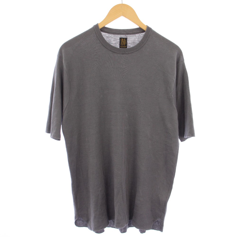 【中古】バトナー BATONER CHOMA SMOOTH KNIT T-SHIRT ニット セーター 半袖 2 グレー BN-24SM-053 /TK メンズ 【ベクトル 古着】 260202