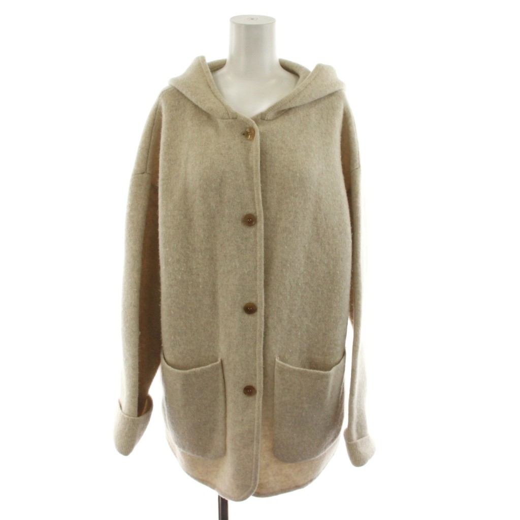 【中古】ガリャルダガランテ GALLARDAGALANTE 25AW HERITANOVUM ニットフーディコート ミドル丈 アウター カシミヤ混 F ベージュ GGH1052408A0002 /AN68 レディース 【ベクトル 古着】 260203