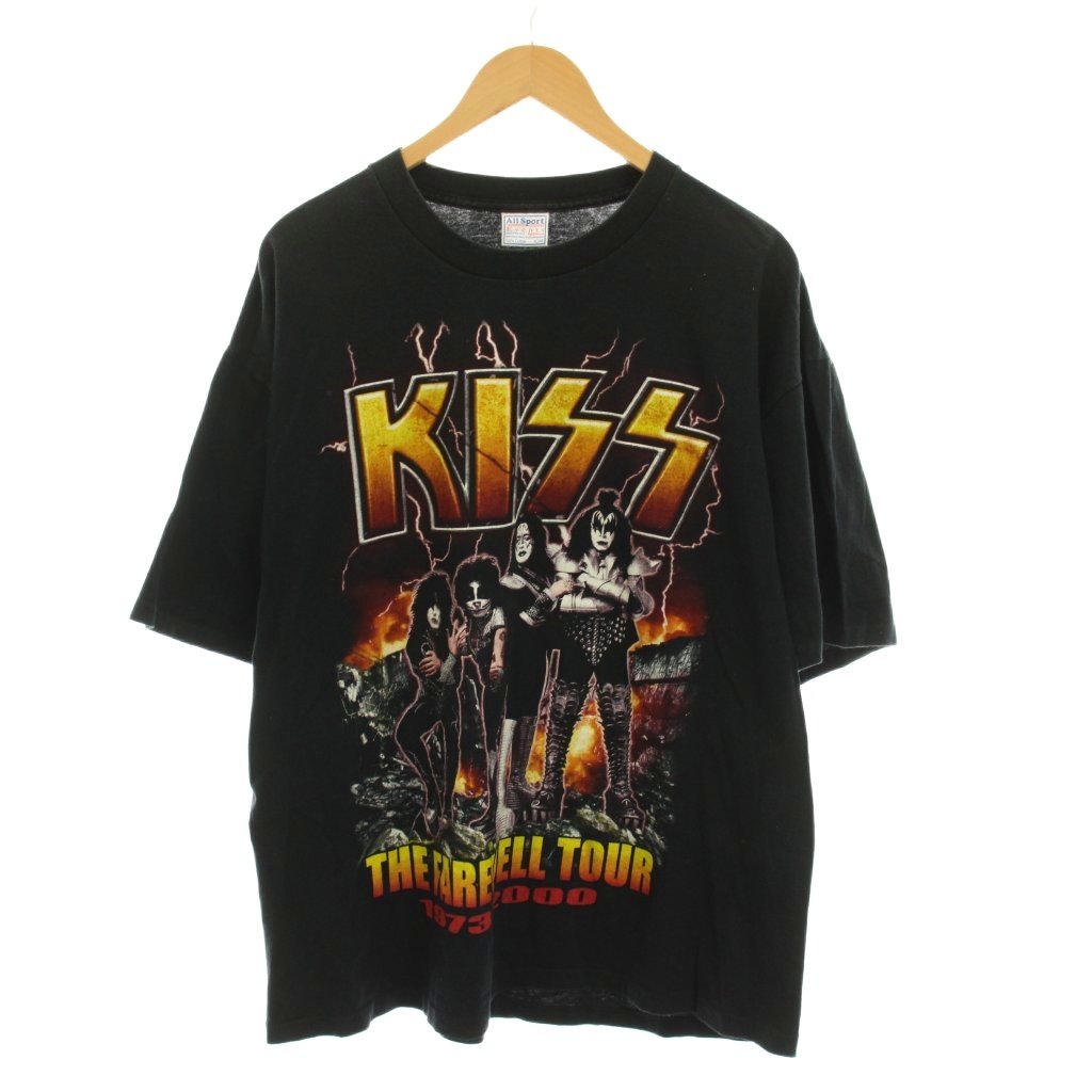 【中古】オールスポーツ ALL SPORT 00s KISS FAREWELL Tシャツ カットソー プリント 半袖 XL 黒 /YM メンズ 【ベクトル 古着】 260202